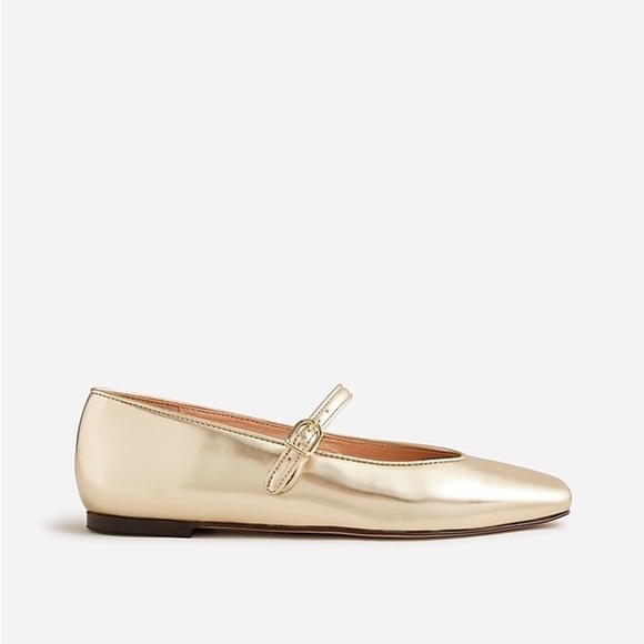 J Crew Anya Mary Jane flats in metallic BT900 - Picture 3 of 5